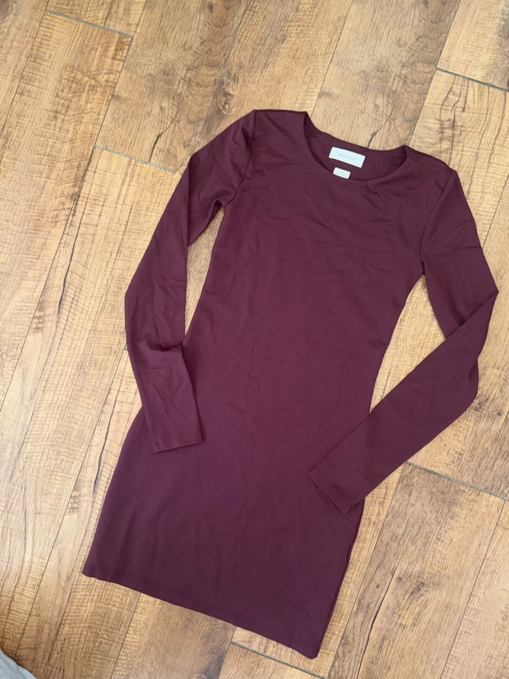 Women’s Long Sleeve Bodycon Dress - Burgundy